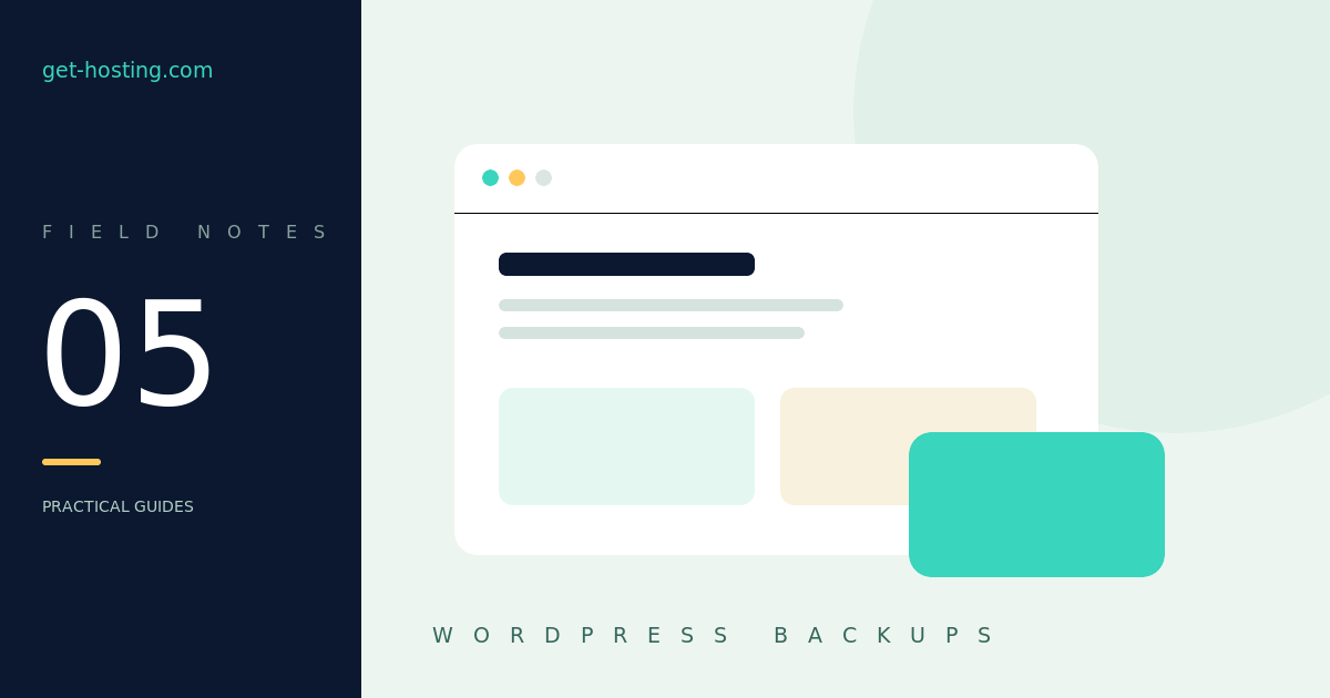 WordPress backups: build a recovery plan you can actually use — get-hosting.com practical guide